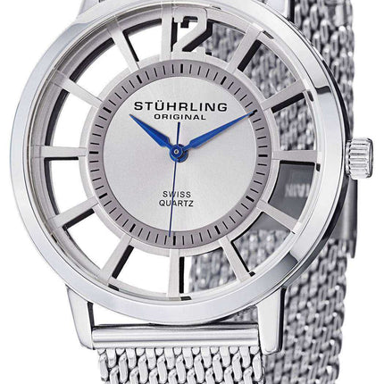 Orologio da uomo Stuhrling Original Winchester Swiss Quartz Silver-Tone 388M.01