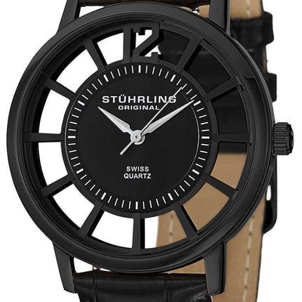 Orologio da uomo Stuhrling Original Winchester Del Sol con quadrante nero al quarzo 388S.33551