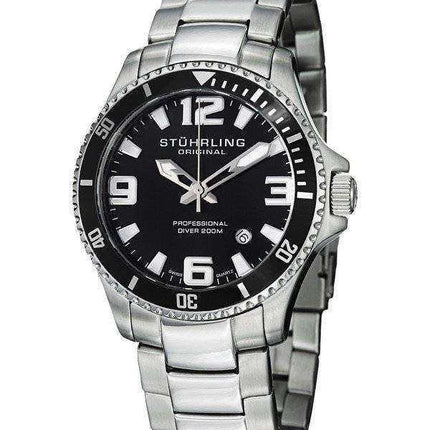 Orologio da uomo Stuhrling Original Aquadiver Regatta Swiss Quartz 395.33B11 da uomo