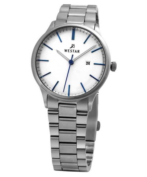 Orologio da donna con profilo Westar in acciaio inossidabile quadrante bianco al quarzo 40182STN407