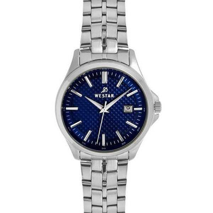 Orologio da donna con profilo Westar in acciaio inossidabile quadrante blu al quarzo 40202STN104