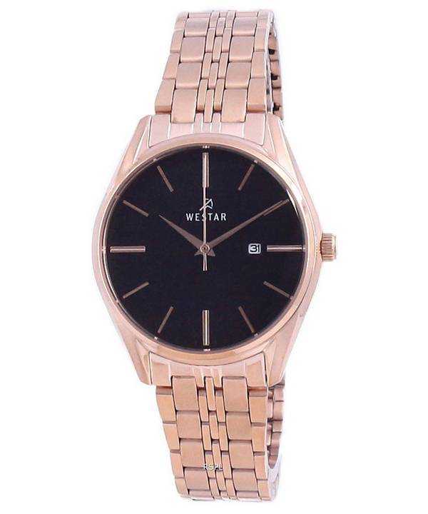 Westar quadrante nero in acciaio inossidabile bicolore al quarzo 40210 PPN 603 orologio da donna