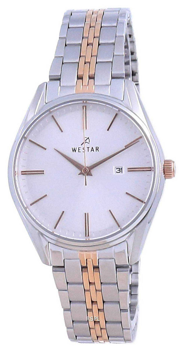 Westar Silver Dial Two Tone Stainless Steel Quartz 40210 SPN 607 Orologio da donna