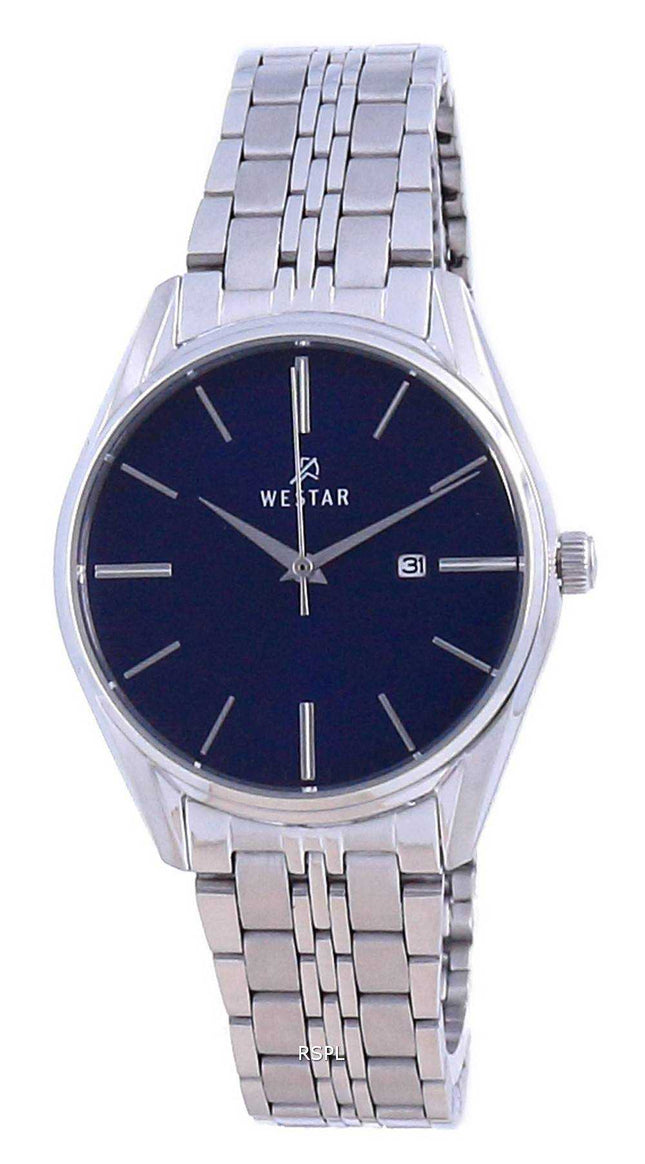 Orologio da donna Westar con quadrante blu in acciaio inossidabile al quarzo 40210 STN 104