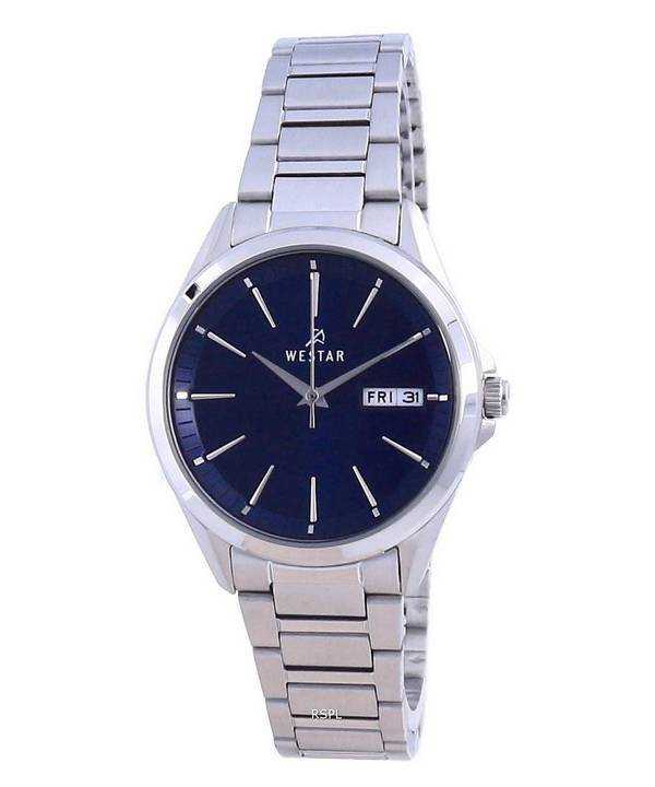 Orologio da donna Westar con quadrante blu in acciaio inossidabile al quarzo 40212 STN 104