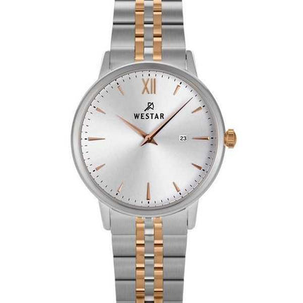 Orologio da donna al quarzo 40215SPN607 con quadrante argentato in acciaio inossidabile bicolore con profilo Westar