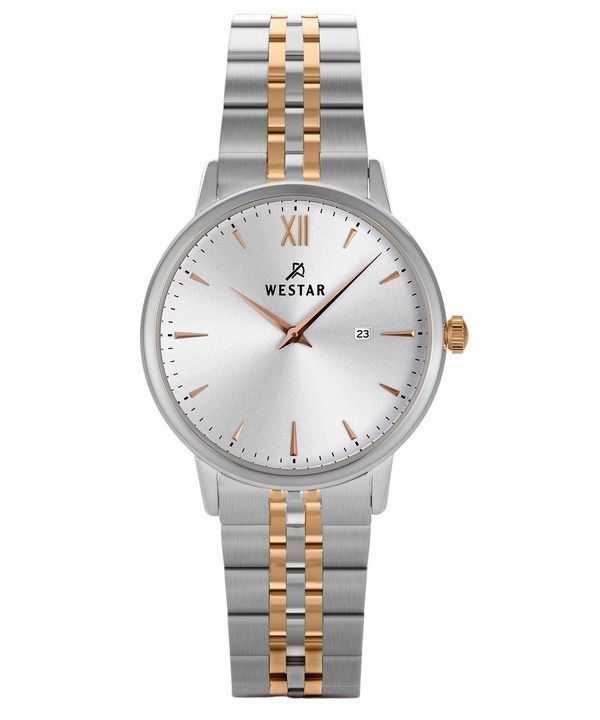 Orologio da donna al quarzo 40215SPN607 con quadrante argentato in acciaio inossidabile bicolore con profilo Westar