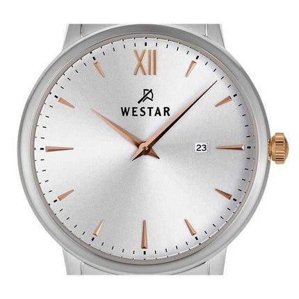 Orologio da donna al quarzo 40215SPN607 con quadrante argentato in acciaio inossidabile bicolore con profilo Westar