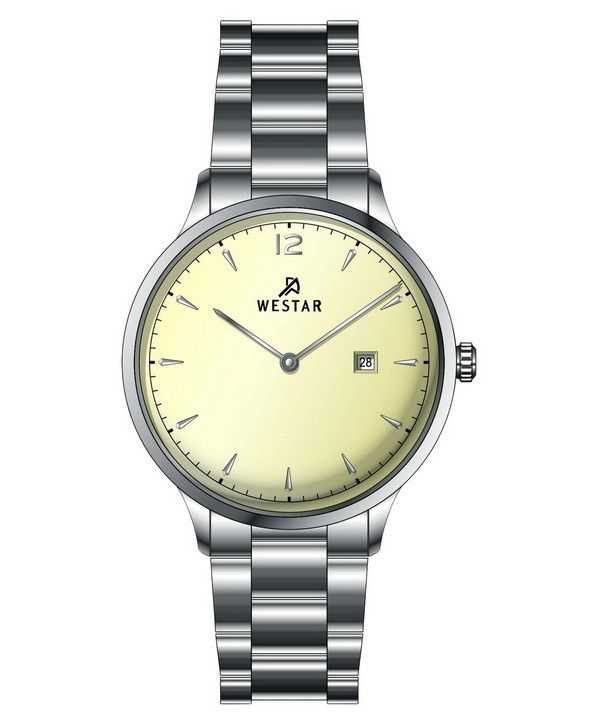 Orologio da donna al quarzo 40218STN102 con quadrante champagne chiaro in acciaio inossidabile bicolore con profilo Westar
