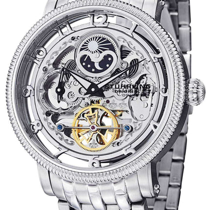 Orologio da uomo Stuhrling Original Symphony Automatic Quadrante argento acciaio inossidabile 411.33112