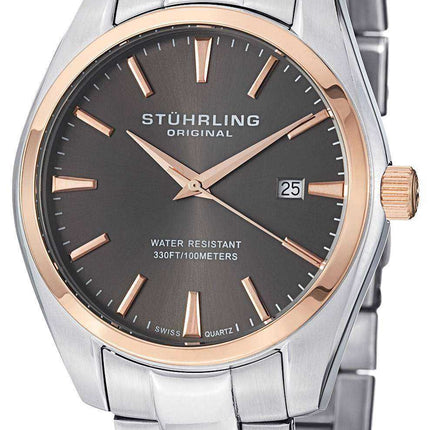 Orologio da uomo Stuhrling Original Classic Ascot Prime grigio quadrante 414.334154