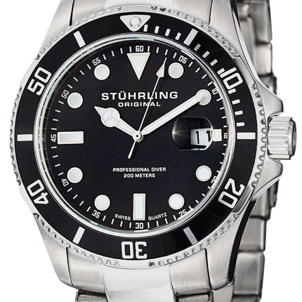 Orologio da uomo Stuhrling Original Regatta Espora Swiss Quartz Pro Diver 417.02
