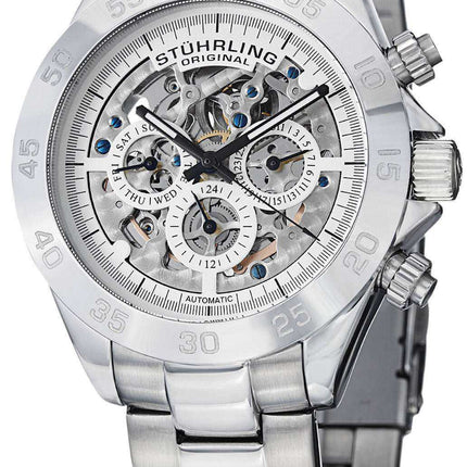 Stuhrling Original Monaco Elite Automatic Skeleton Dial Multifunzione 487.01 Orologio da uomo