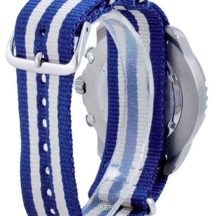 Rapporto Free Diver Chronograph Nylon Quartz Diver's 48HA90-17-CHR-BLU-var-NATO2 200M Orologio da uomo