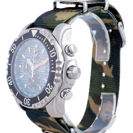 Rapporto Free Diver Chronograph Nylon Quartz Diver's 48HA90-17-CHR-BLU-var-NATO5 200M Orologio da uomo
