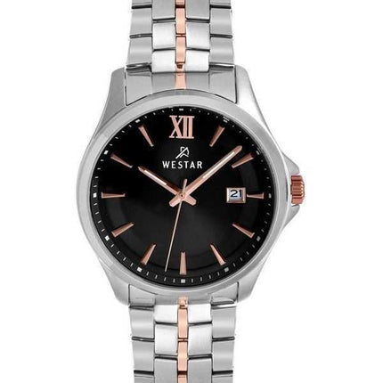 Orologio da uomo con profilo Westar in acciaio inossidabile quadrante nero al quarzo 50180SPN603