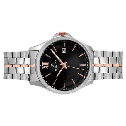 Orologio da uomo con profilo Westar in acciaio inossidabile quadrante nero al quarzo 50180SPN603