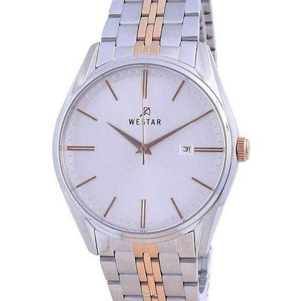 Orologio da uomo Westar con quadrante argento bicolore in acciaio inossidabile 50210 SPN 607