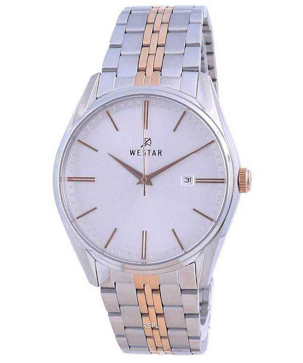 Orologio da uomo Westar con quadrante argento bicolore in acciaio inossidabile 50210 SPN 607