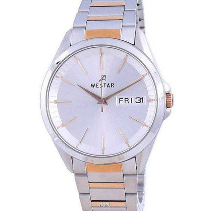 Orologio da uomo Westar con quadrante argento bicolore in acciaio inossidabile 50212 SPN 607