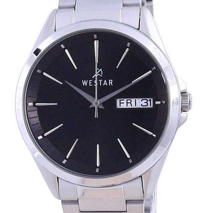 Orologio da uomo Westar con quadrante nero in acciaio inossidabile al quarzo 50212 STN 103