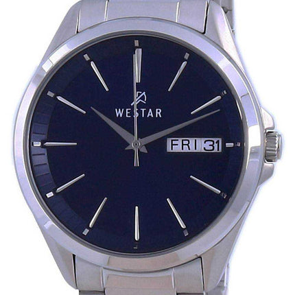 Orologio da uomo Westar con quadrante blu in acciaio inossidabile al quarzo 50212 STN 104