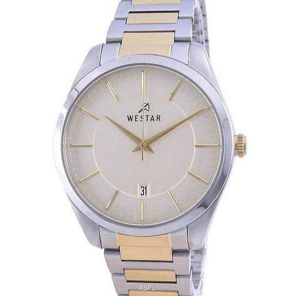 Westar Champagne Dial Two Tone Stainless Steel Quartz 50213 CBN 102 Orologio da uomo