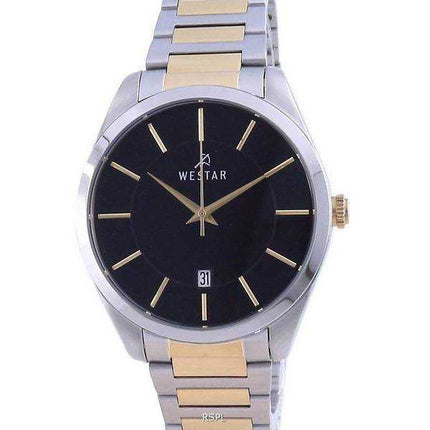 Orologio da uomo Westar quadrante nero bicolore in acciaio inossidabile al quarzo 50213 CBN 103