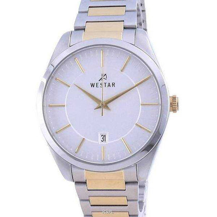 Westar Silver Dial Two Tone Stainless Steel Quartz 50213 CBN 107 Orologio da uomo