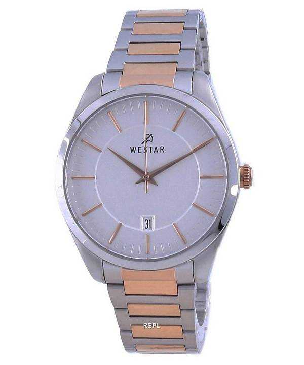 Orologio da uomo Westar con quadrante argento bicolore in acciaio inossidabile 50213 SPN 607