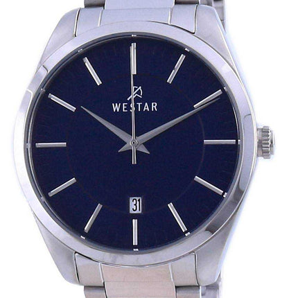 Orologio da uomo Westar con quadrante blu in acciaio inossidabile al quarzo 50213 STN 104
