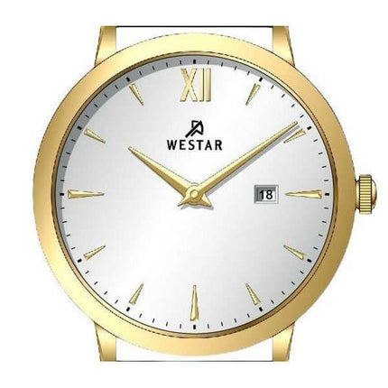 Orologio da uomo 50214GPN107 con cinturino in pelle con profilo Westar quadrante argento al quarzo