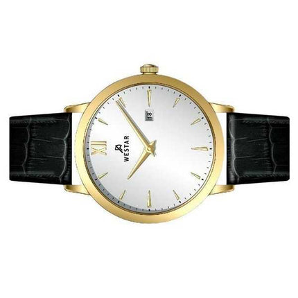 Orologio da uomo 50214GPN107 con cinturino in pelle con profilo Westar quadrante argento al quarzo