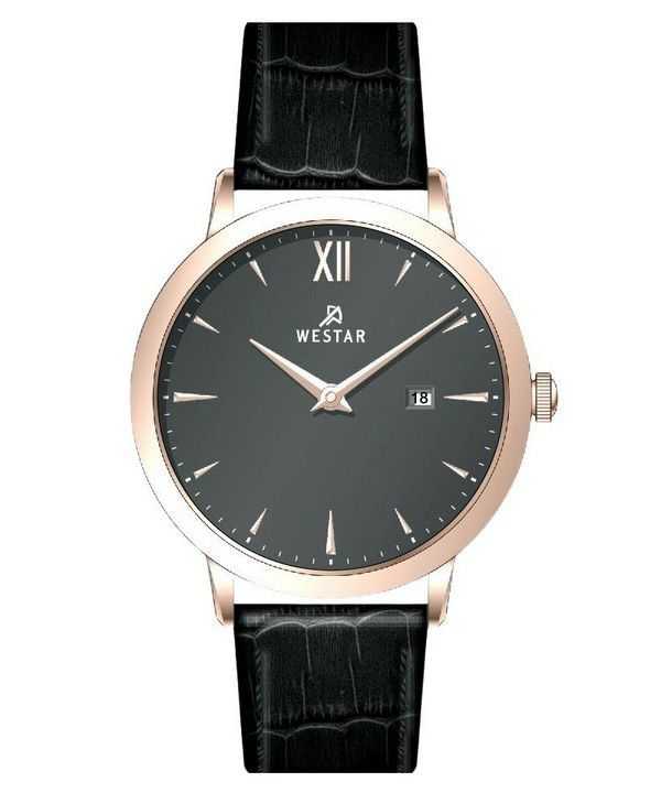 Orologio da uomo 50214PPN606 con cinturino in pelle profilo Westar quadrante grigio al quarzo