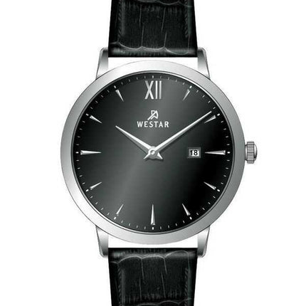 Orologio da uomo 50214STN103 con cinturino in pelle con profilo Westar quadrante nero al quarzo