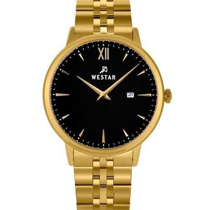 Orologio da uomo con profilo Westar in acciaio inossidabile quadrante nero al quarzo 50215GPN103