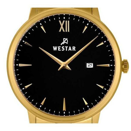Orologio da uomo con profilo Westar in acciaio inossidabile quadrante nero al quarzo 50215GPN103