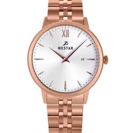 Orologio da uomo con profilo Westar in acciaio inossidabile quadrante bianco al quarzo 50215PPN601