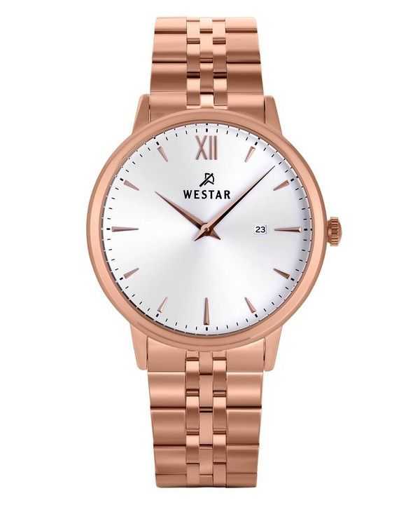 Orologio da uomo con profilo Westar in acciaio inossidabile quadrante bianco al quarzo 50215PPN601