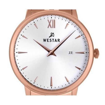 Orologio da uomo con profilo Westar in acciaio inossidabile quadrante bianco al quarzo 50215PPN601