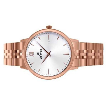 Orologio da uomo con profilo Westar in acciaio inossidabile quadrante bianco al quarzo 50215PPN601