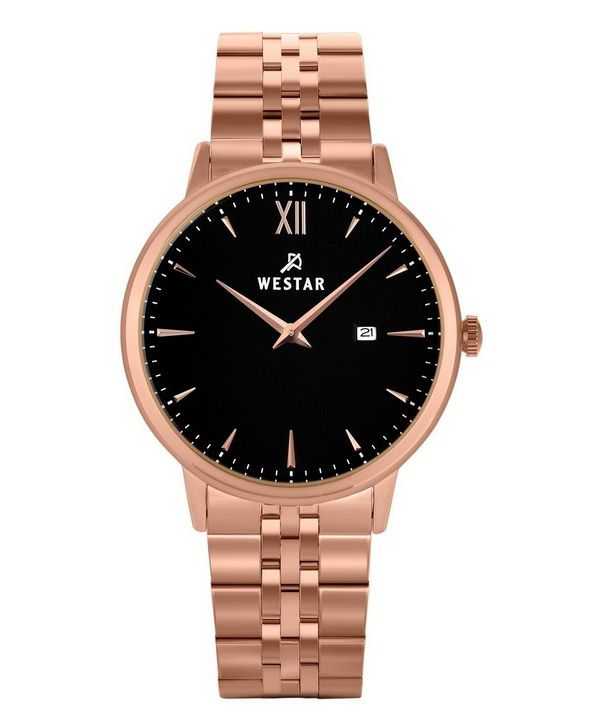 Orologio da uomo con profilo Westar in acciaio inossidabile quadrante nero al quarzo 50215PPN603