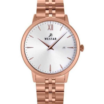 Orologio da uomo con profilo Westar in acciaio inossidabile quadrante argentato al quarzo 50215PPN607