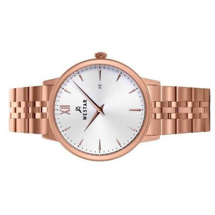 Orologio da uomo con profilo Westar in acciaio inossidabile quadrante argentato al quarzo 50215PPN607