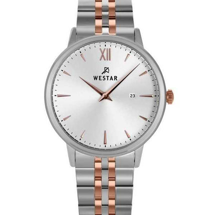 Orologio da uomo con profilo Westar in acciaio inossidabile quadrante argentato al quarzo 50215SPN607