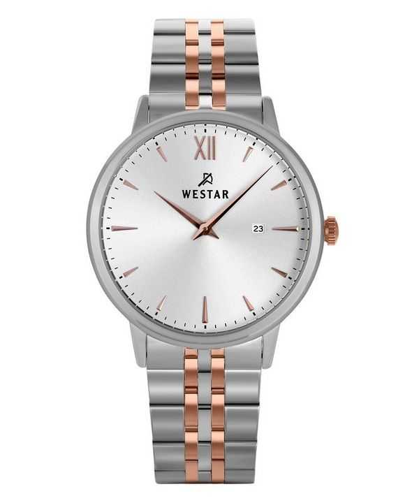 Orologio da uomo con profilo Westar in acciaio inossidabile quadrante argentato al quarzo 50215SPN607