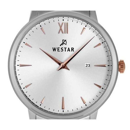 Orologio da uomo con profilo Westar in acciaio inossidabile quadrante argentato al quarzo 50215SPN607