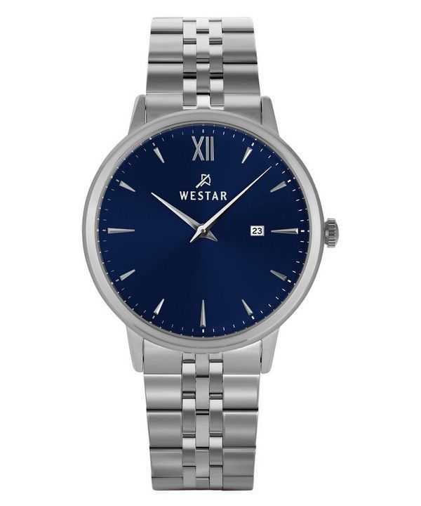 Orologio da uomo con profilo Westar in acciaio inossidabile quadrante blu al quarzo 50215STN104