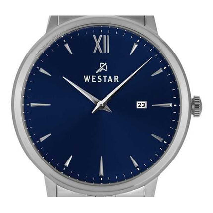 Orologio da uomo con profilo Westar in acciaio inossidabile quadrante blu al quarzo 50215STN104