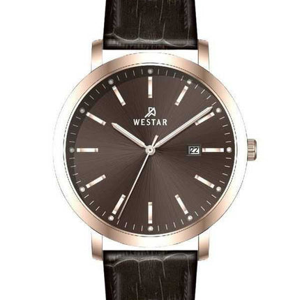 Orologio da uomo 50216PPN620 con cinturino in pelle profilo Westar quadrante marrone al quarzo